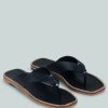 Sandals * | Rag & Co X Olsen Broad Thong Flats In Black