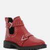 Boots * | Rag & Co Kylie Ankle Boot In Red