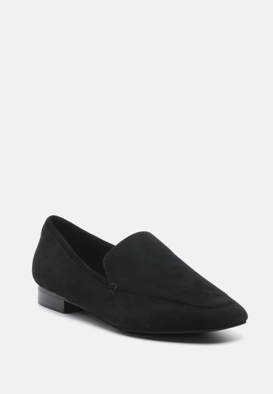 Ss'22 * | Rag & Co Julia Suede Semi Casual Loafers Black