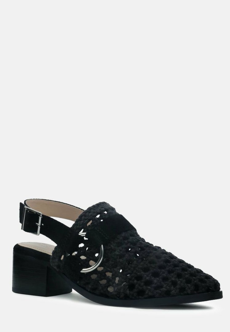 Ss'22 * | Rag & Co Rosalie Block Heeled Sandal Black