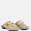 Ss'22 * | Rag & Co Honey Leather Metal Chain Mules In Flats Taupe