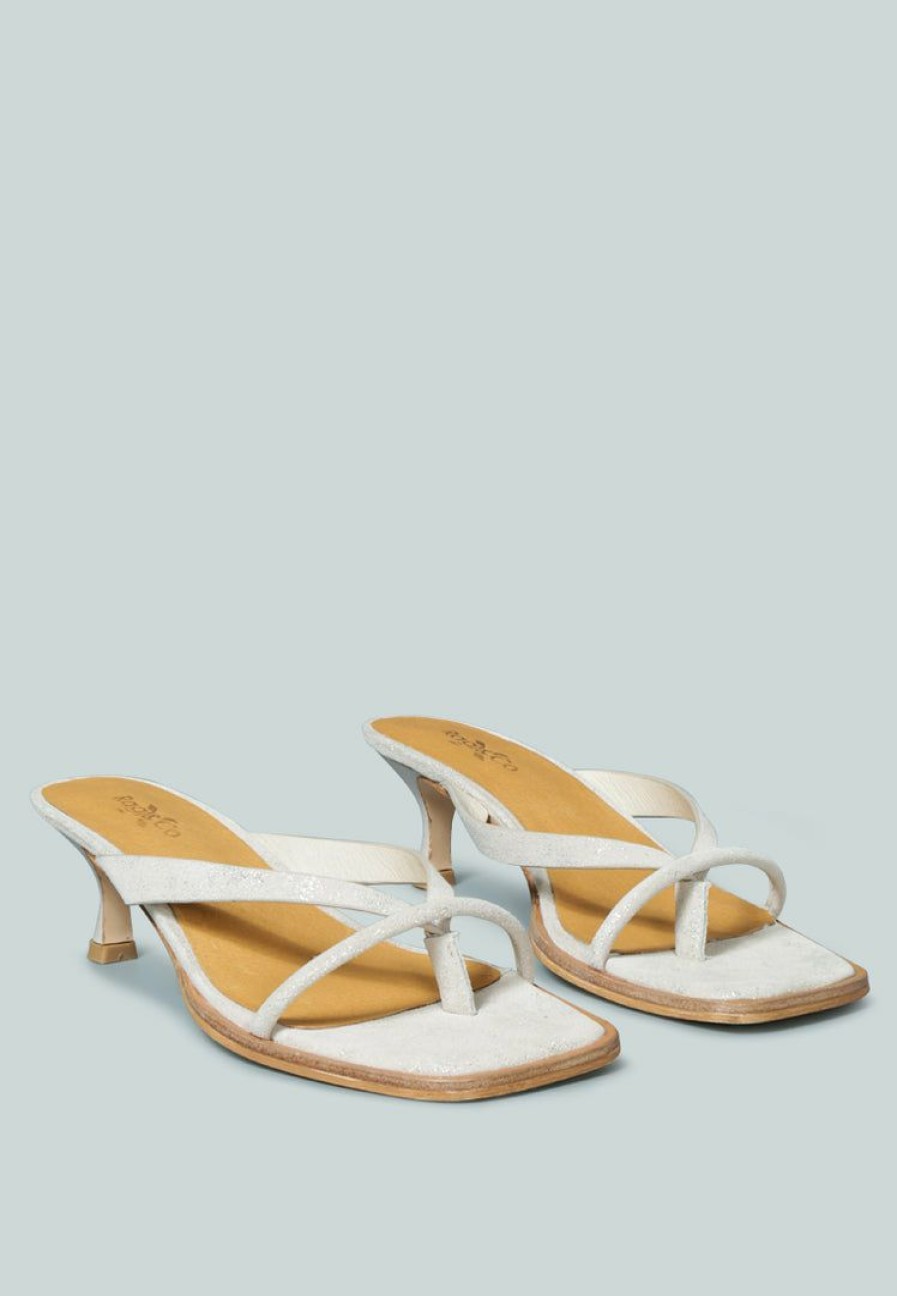 Ss'22 * | Rag & Co X Sandals Winslet Heeled Thong Sandal In Beige