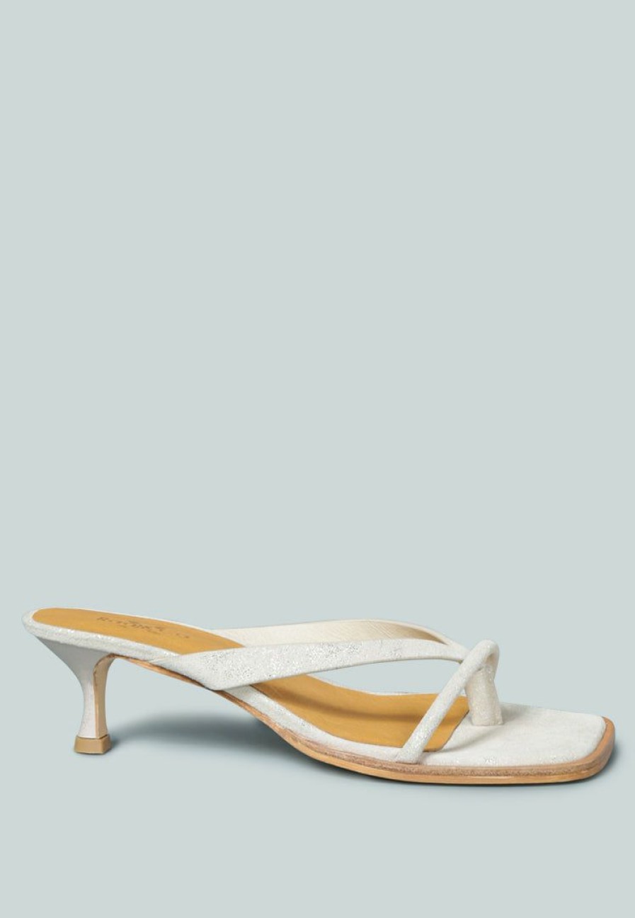 Ss'22 * | Rag & Co X Sandals Winslet Heeled Thong Sandal In Beige