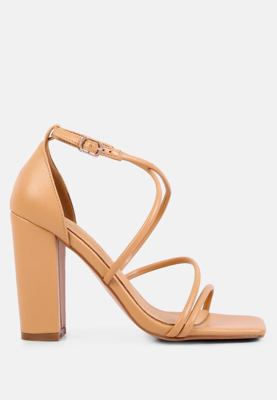 Sandals * | Rag & Co Sandals Opulence High Heeled Dress Sandal Latte