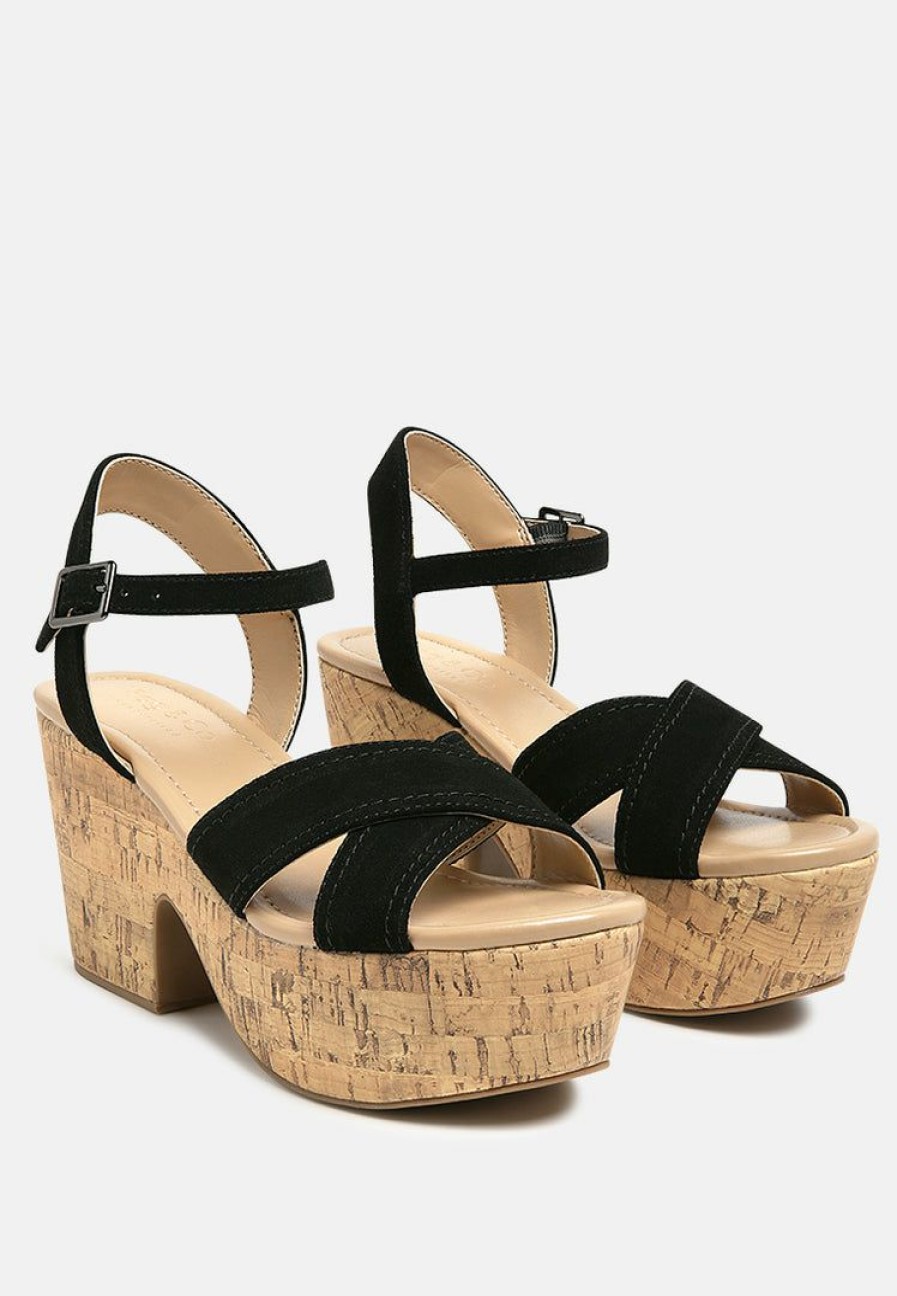 Ss'22 * | Rag & Co Ulla High Heeled Block Sandal In Black