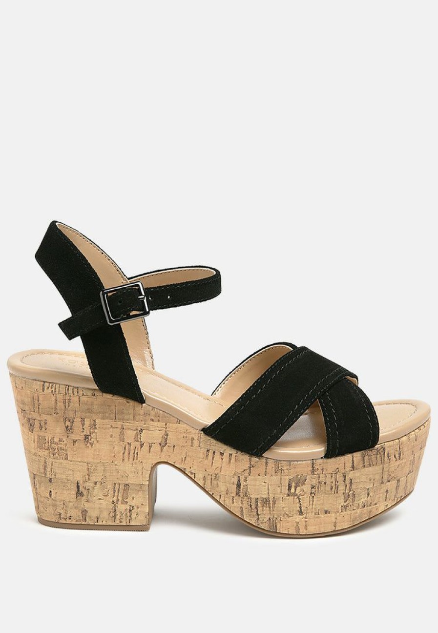 Ss'22 * | Rag & Co Ulla High Heeled Block Sandal In Black