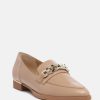 Loafers & Ballerinas * | Rag & Co Pola Leather Horsebit Loafers Loafers & Ballerinas Nude