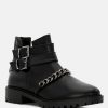 Boots * | Rag & Co Isabelle Ankle-Length Boots With Buckles Black