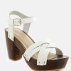 Sandals * | Rag & Co Velma Ankle Strap Sandal White