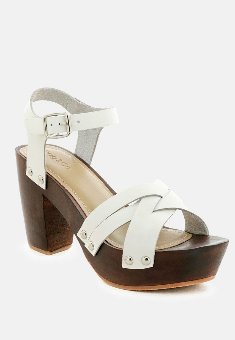 Sandals * | Rag & Co Velma Ankle Strap Sandal White