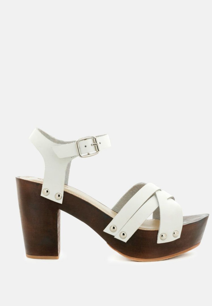 Sandals * | Rag & Co Velma Ankle Strap Sandal White