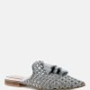 Ss'22 * | Rag & Co Flats Melanie Woven Flat Mules With Tassels Silver