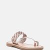 Ss'22 * | Rag & Co Flats Isidora Braided Leather Flat Sandal Bronze