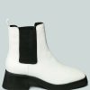 Boots * | Rag & Co X Theron Chelsea Upfront Boot Boots White