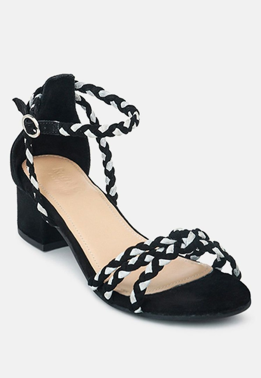 Ss'22 * | Rag & Co Candance Block Heel Sandal Black