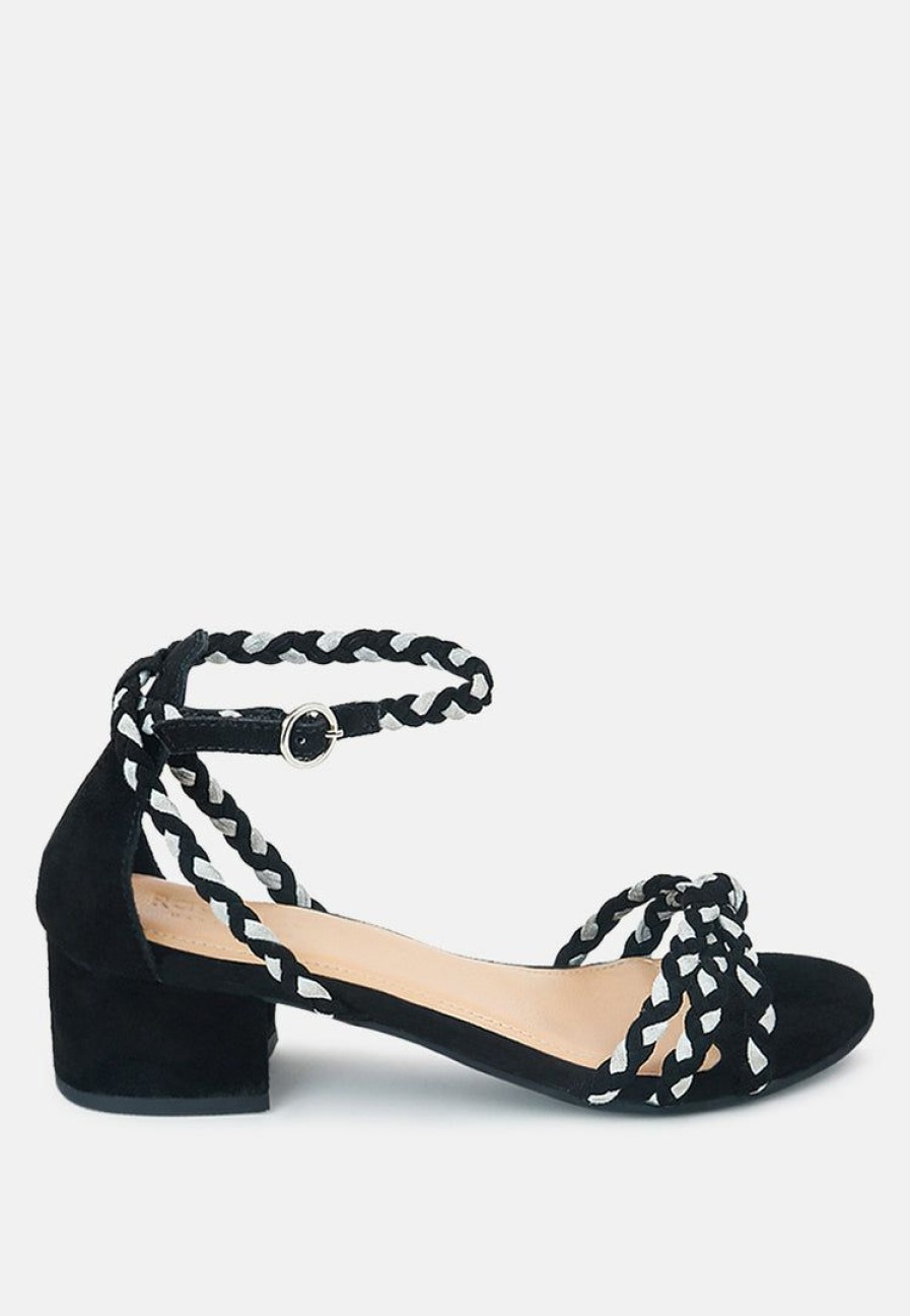 Ss'22 * | Rag & Co Candance Block Heel Sandal Black