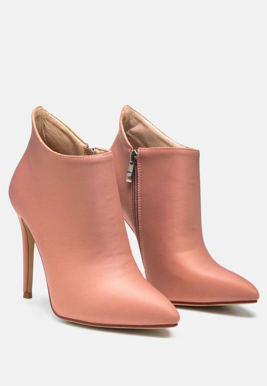 Boots * | Rag & Co Melba Pointed Toe Stiletto Boot In Nude