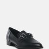 Loafers & Ballerinas * | Rag & Co Loafers & Ballerinas Pola Leather Horsebit Loafers Black