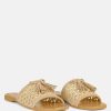 Ss'22 * | Rag & Co Cedar Handwoven Natural Tassel Flats Latte