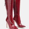 Boots * | Rag & Co Tsaroh Zip Around Calf Boot In Boots Burgundy