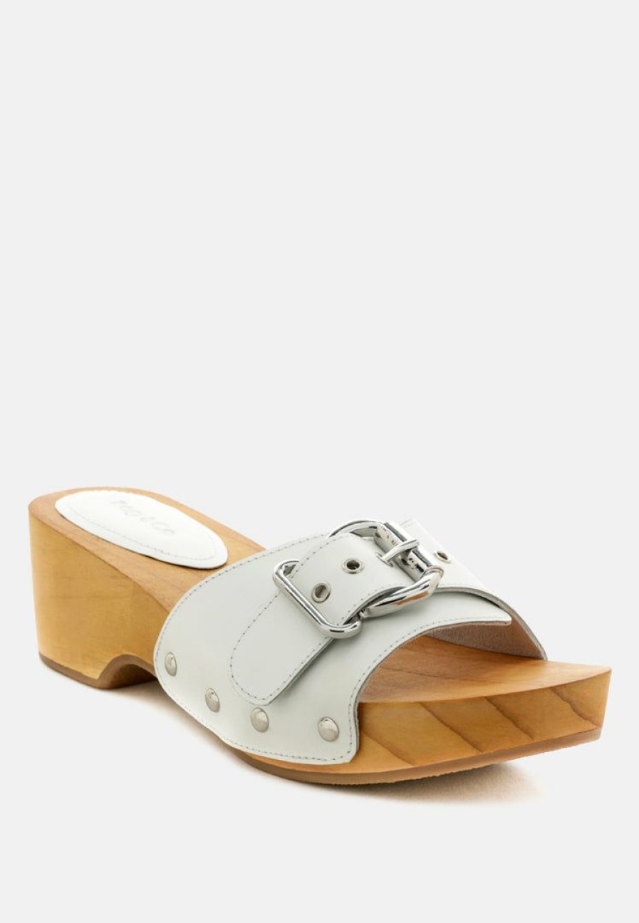 Sandals * | Rag & Co Polly Clogs White