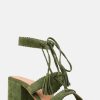 Ss'22 * | Rag & Co Zena Suede Leather Sandal Sandals Green