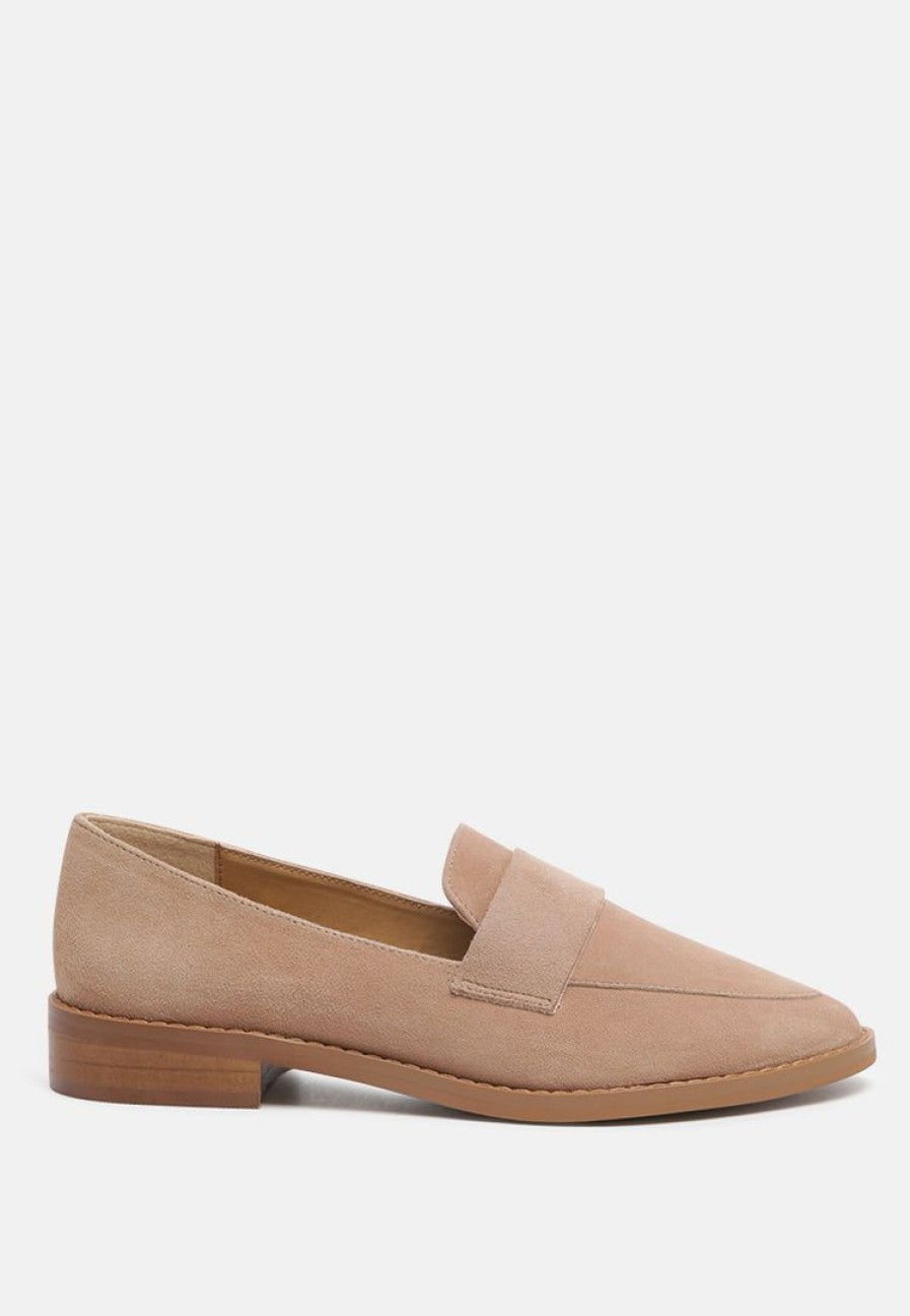 Ss'22 * | Rag & Co Zofia Suede Penny Loafers Nude