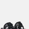 Ss'22 * | Rag & Co Beech Handwoven Natural Suede Tassel Thong Flats Black