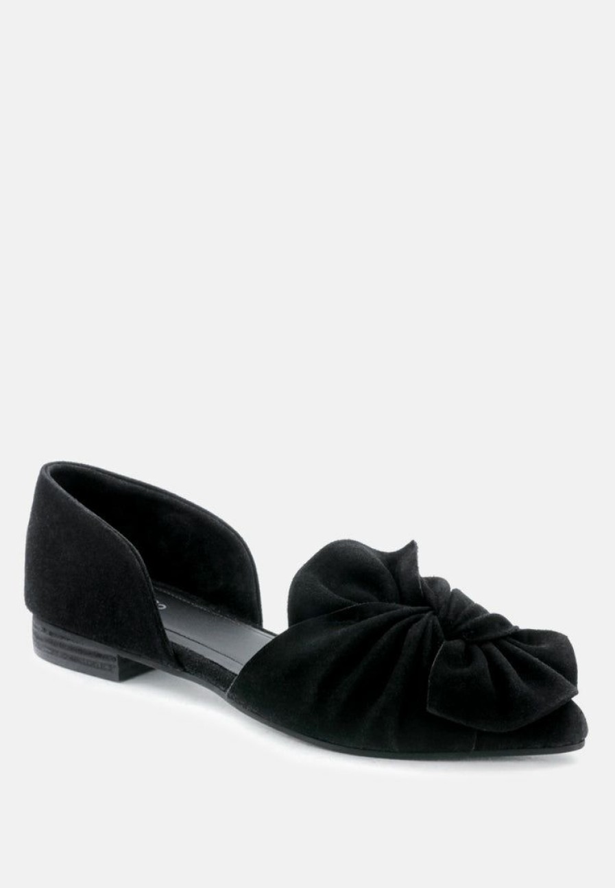 Flats * | Rag & Co Baako Knotted Shoe Flats Black