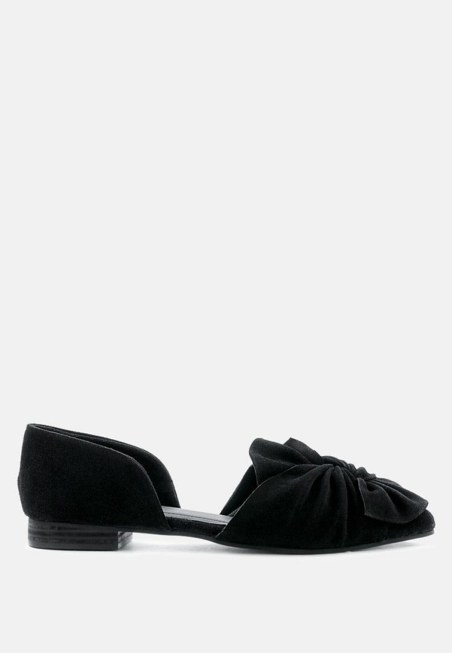 Flats * | Rag & Co Baako Knotted Shoe Flats Black