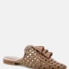 Ss'22 * | Rag & Co Melanie Gold Woven Flat Mules With Tassels Flats Bronze