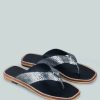 Sandals * | Rag & Co X Olsen Broad Thong Flats In Black Snake