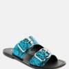 Ss'22 * | Rag & Co Kelly Flat Sandal With Buckle Straps Flats Blue