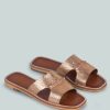 Ss'22 * | Rag & Co X Woodley Slip On Leather Flats In Natural Snake