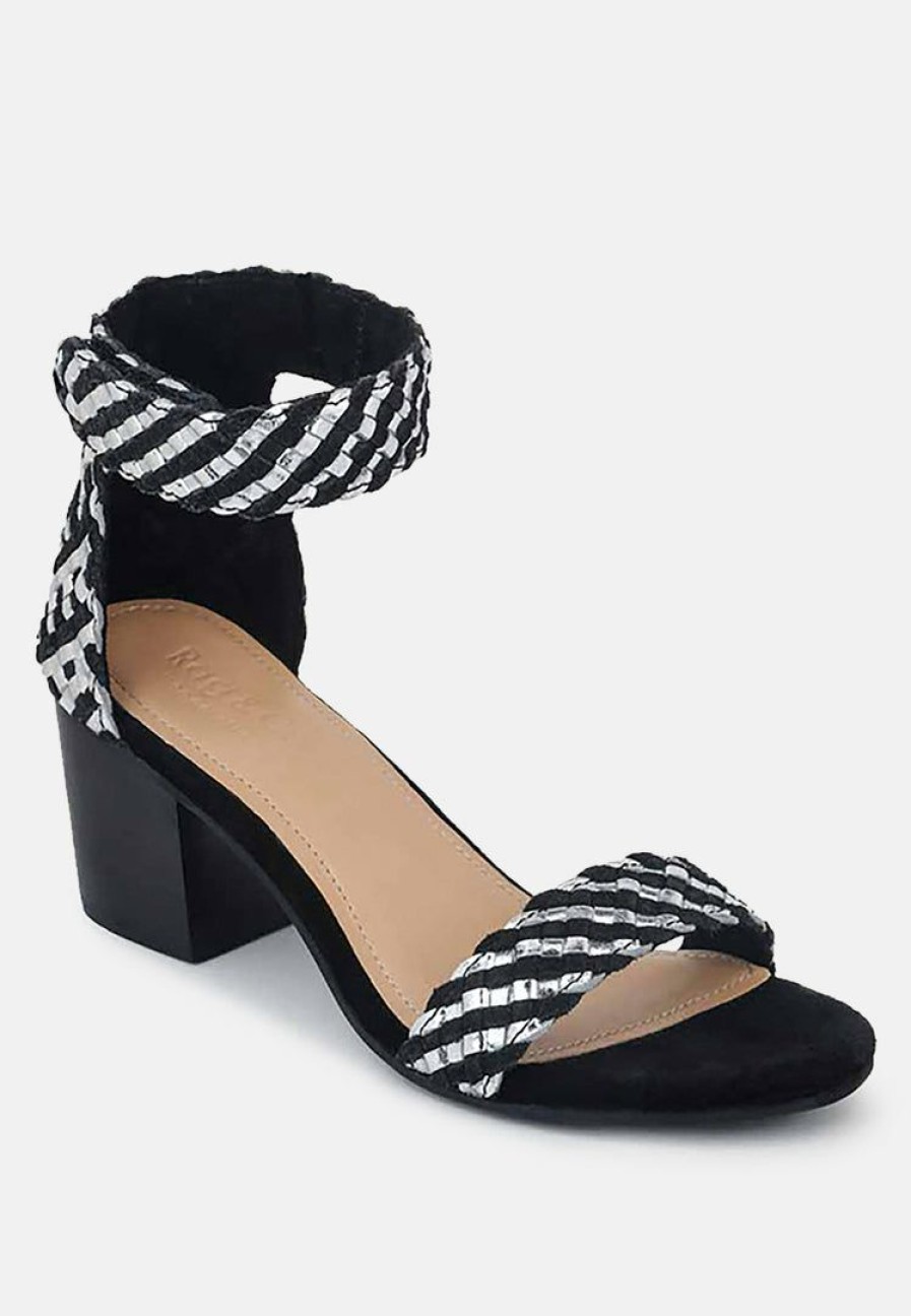 Ss'22 * | Rag & Co Sandals Carla Stacked Heel Sandal Black