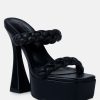 Sandals * | Rag & Co Pin-Up Braided High Heel Sandals Black