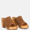 Ss'22 * | Rag & Co Jarrah Suede Slide Clogs Tan