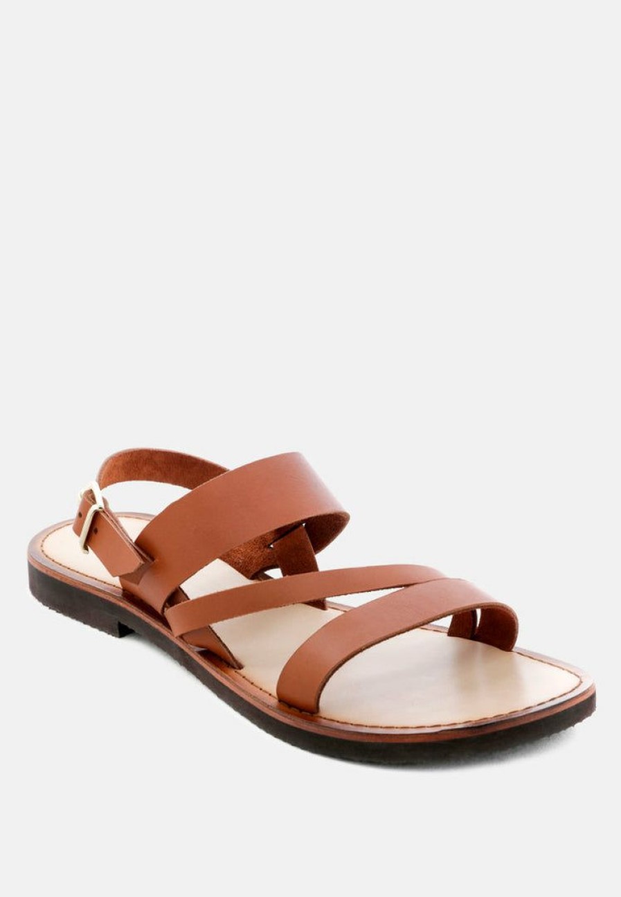 Ss'22 * | Rag & Co Mona Flat Summer Sandals Tan