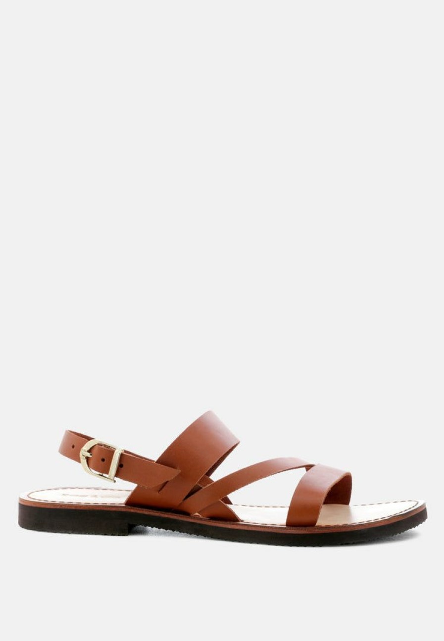 Ss'22 * | Rag & Co Mona Flat Summer Sandals Tan