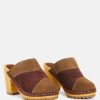 Ss'22 * | Rag & Co Ochroma Vintage Patchwork Suede Mule Clogs In Tan