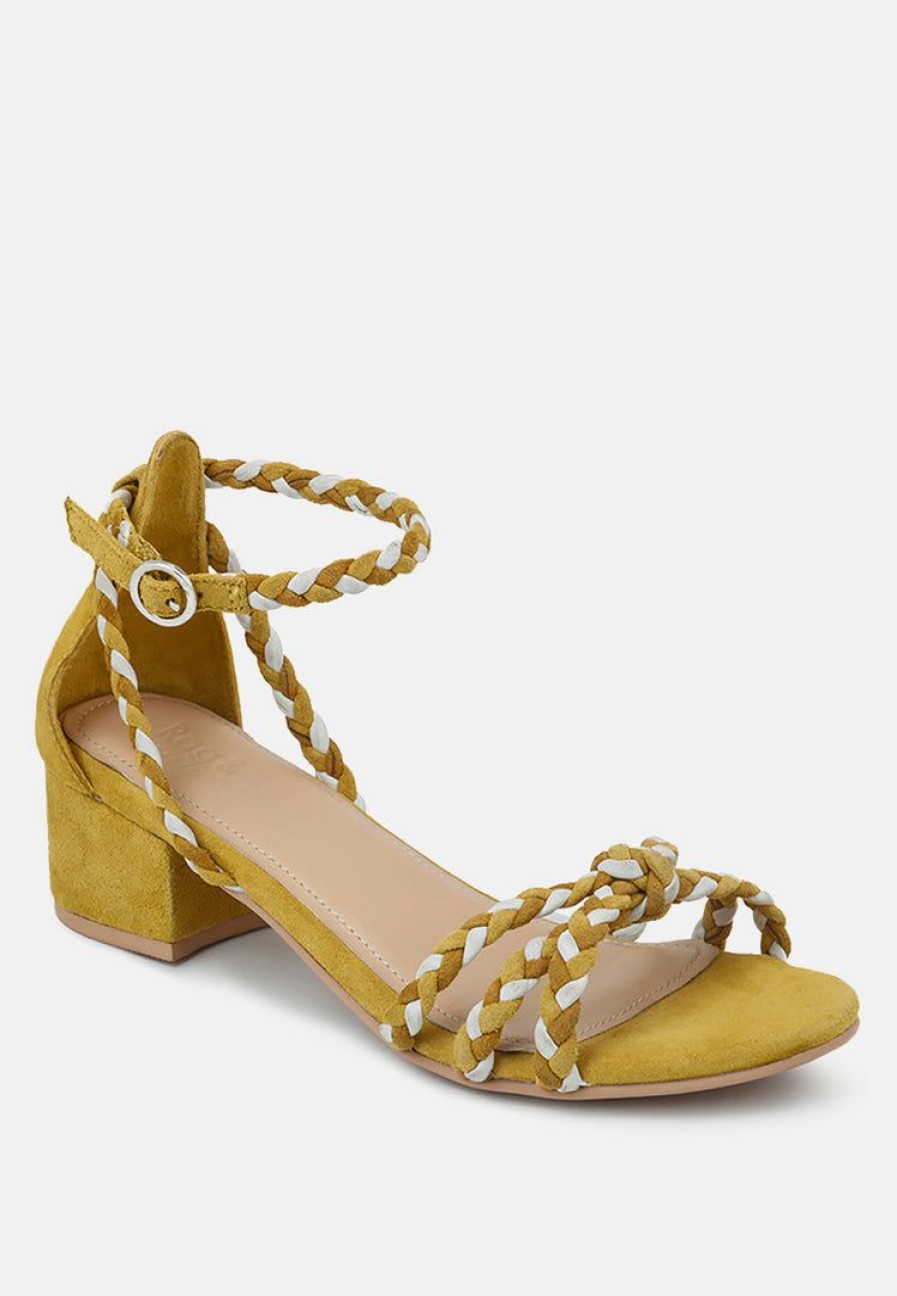 Ss'22 * | Rag & Co Candance Block Heel Sandal Mustard