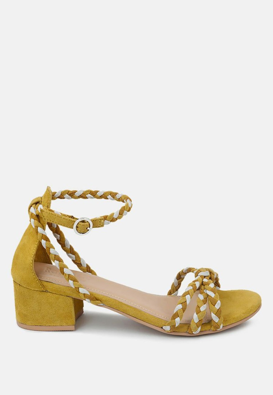 Ss'22 * | Rag & Co Candance Block Heel Sandal Mustard