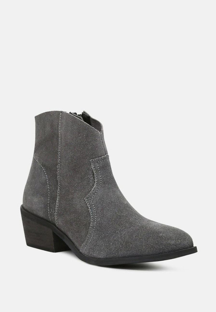 Boots * | Rag & Co Brisa Ankle Boots Grey