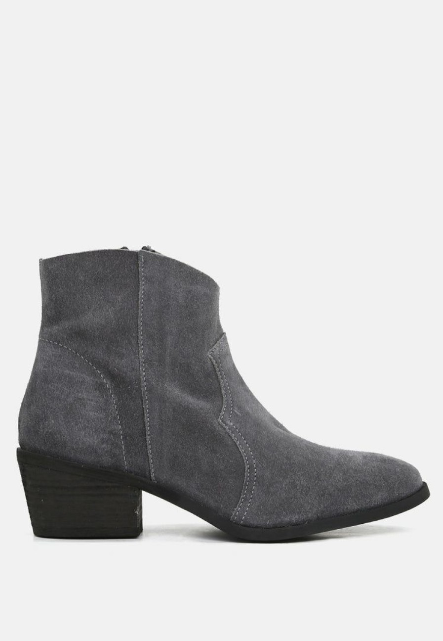 Boots * | Rag & Co Brisa Ankle Boots Grey