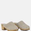 Ss'22 * | Rag & Co Clogs Cedrus Fine Suede Studded Clog Mules In Beige