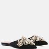 Mules * | Rag & Co Astre Embellished Delicate Pearl Mules In Black