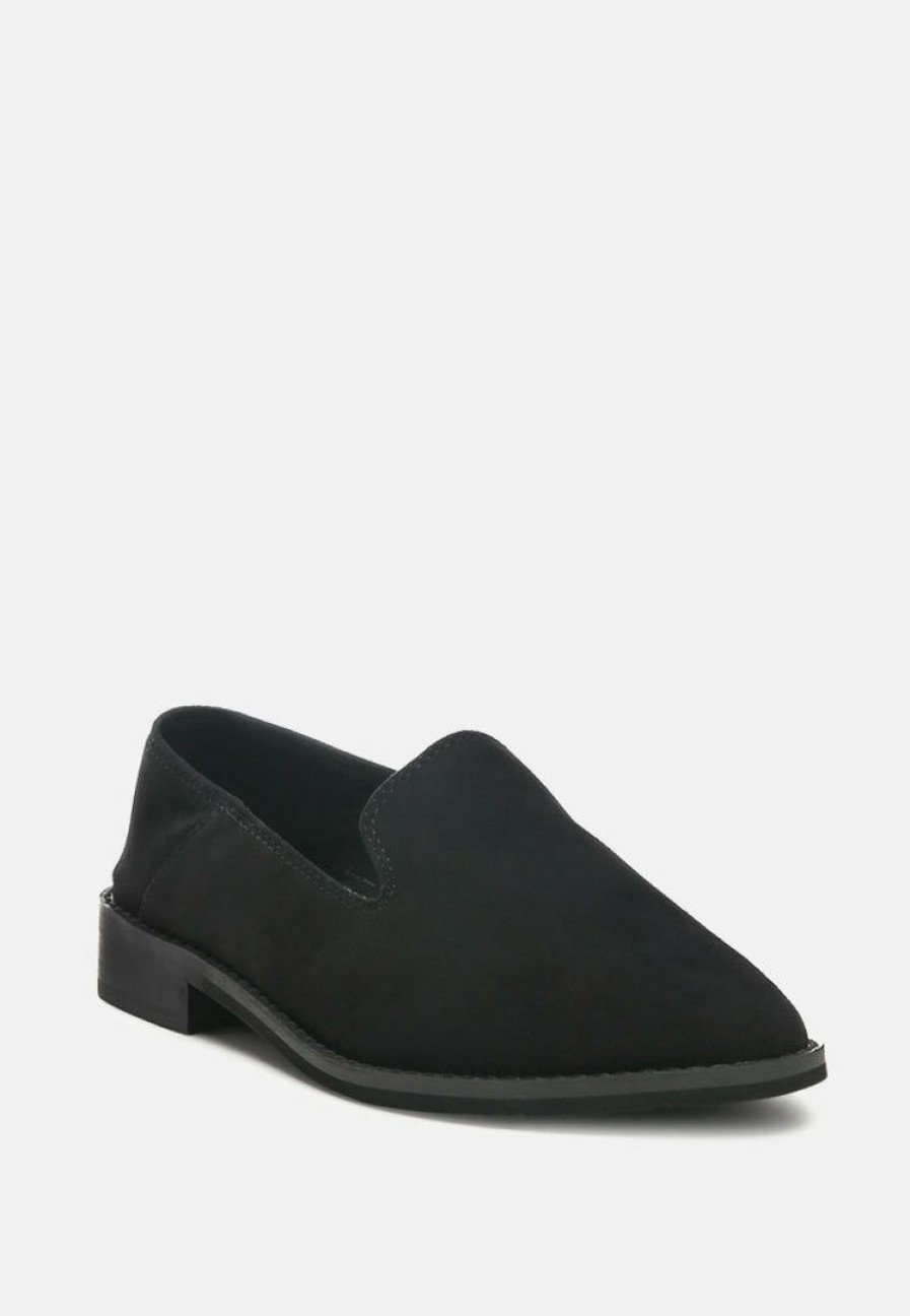 Ss'22 * | Rag & Co Oliwia Classic Suede Loafers Black