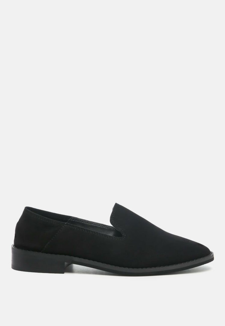 Ss'22 * | Rag & Co Oliwia Classic Suede Loafers Black