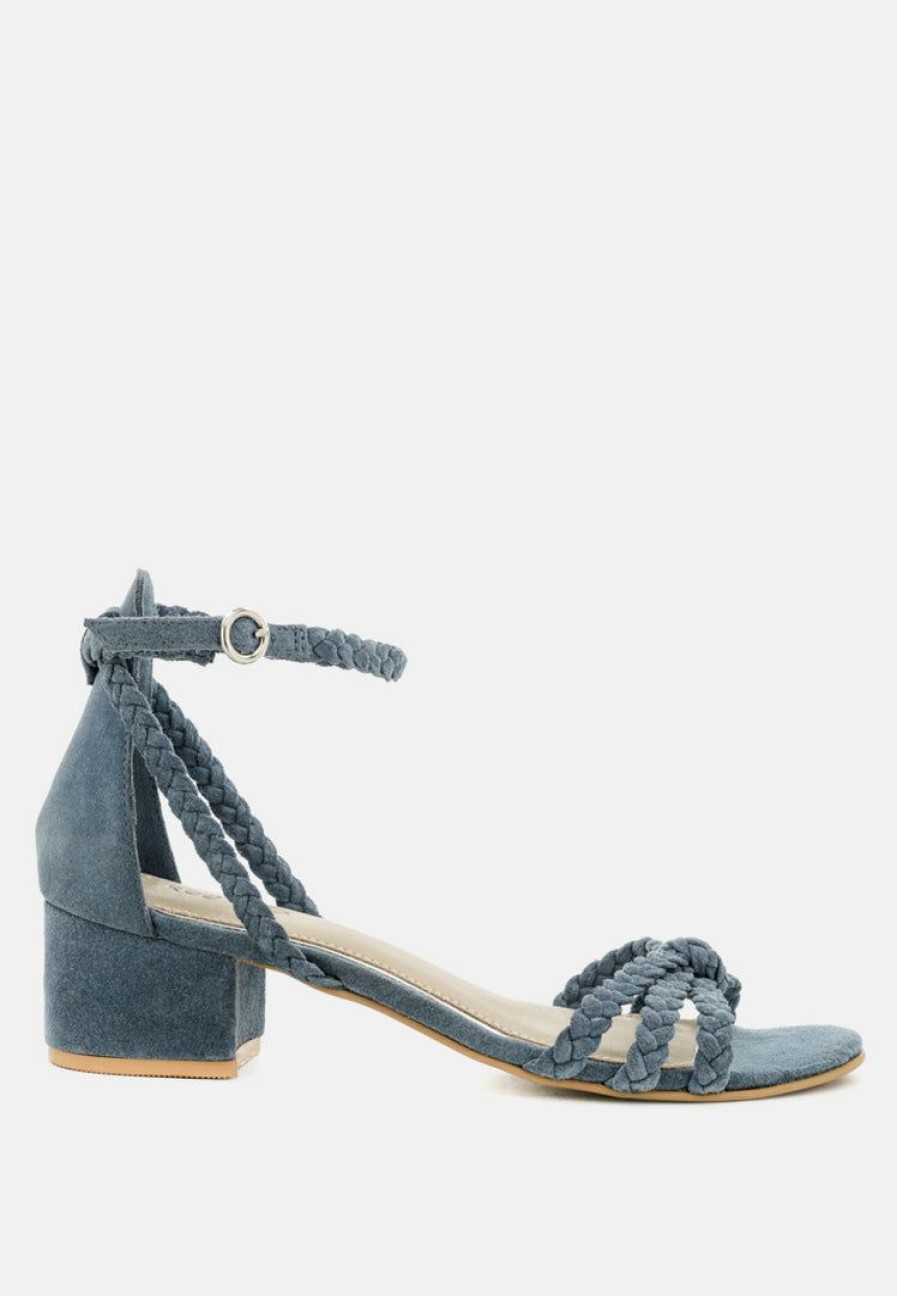 Sandals * | Rag & Co Sandals Nicola Block Heel Sandal Denim