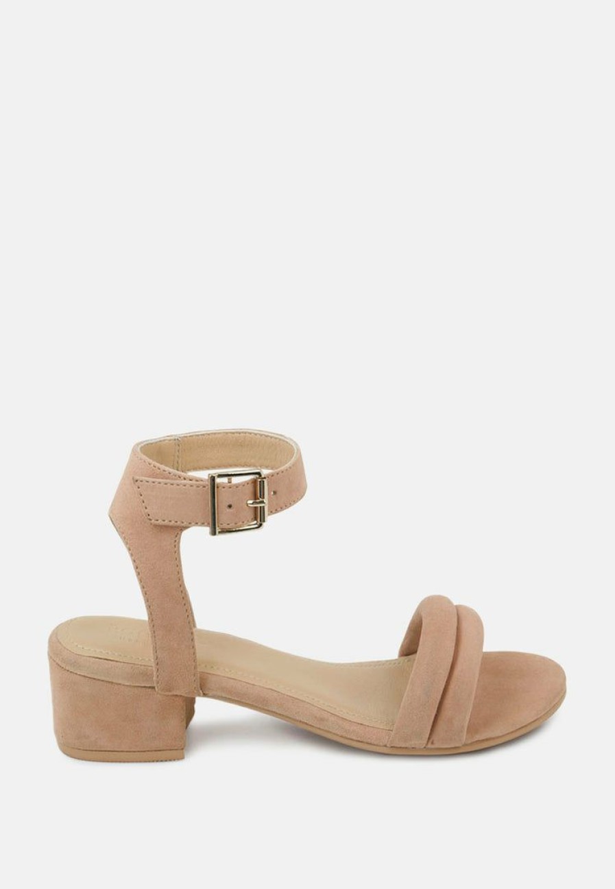 Ss'22 * | Rag & Co Amelia Block Heel Sandal Beige